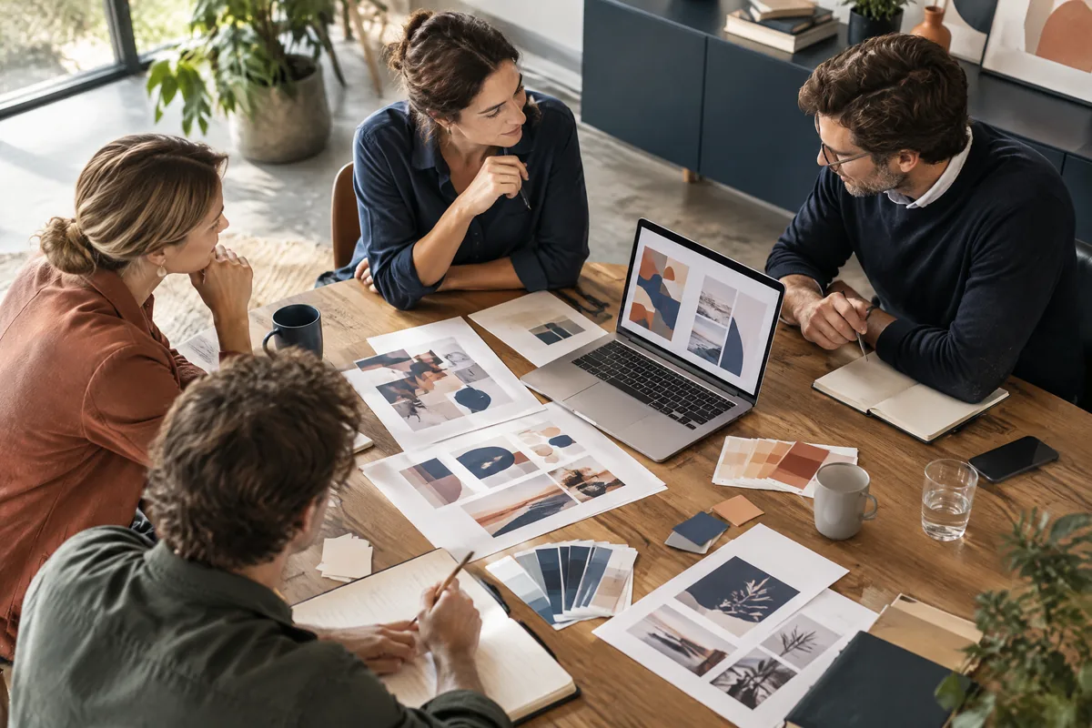 Marketing-Team plant eine Strategie